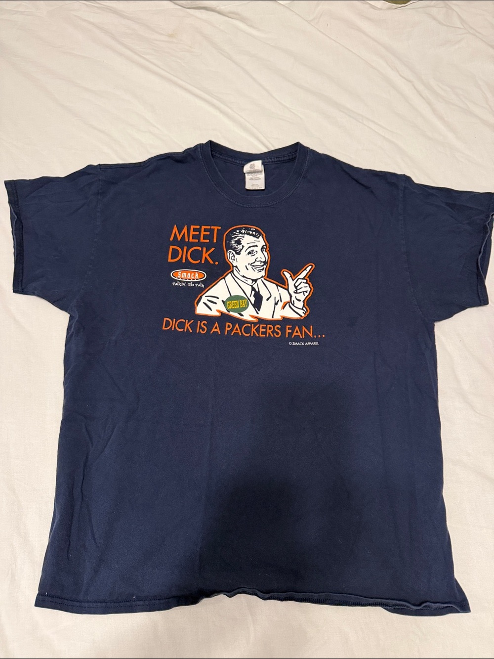 Meet Dick Chicago Bears Graphic Tee - Navy